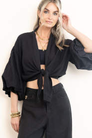 Mr Mood |  Linen tied top Mrs Mabe | black | Picture 5