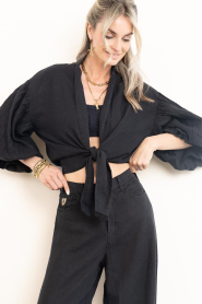 Mr Mood |  Linen tied top Mrs Mabe | black | Picture 6