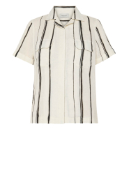 Mr Mood |  Striped linen blouse Mrs Lux | natural | Picture 1