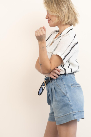 Mr Mood |  Striped linen blouse Mrs Lux | natural | Picture 9