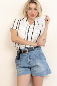 Mr Mood |  Striped linen blouse Mrs Lux | natural | Picture 6