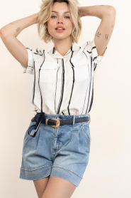 Mr Mood |  Striped linen blouse Mrs Lux | natural | Picture 8