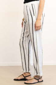 Mr Mood |  Striped linen pants Mrs Lux | natural | Picture 5