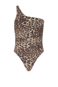 Mr Mood |  Smocked one-shoulder swimsuit Mrs Absolut | animal print