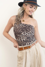 Mr Mood |  Smocked one-shoulder swimsuit Mrs Absolut | animal print | Picture 2