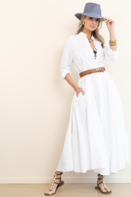 Mr Mood |  Linen maxi dress Mrs Rio | white | Picture 2