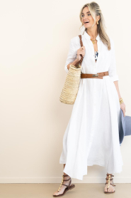 Mr Mood |  Linen maxi dress Mrs Rio | white | Picture 3
