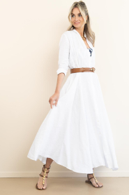 Mr Mood |  Linen maxi dress Mrs Rio | white | Picture 6