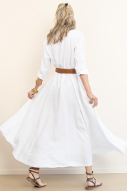 Mr Mood |  Linen maxi dress Mrs Rio | white | Picture 8