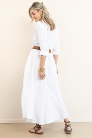 Mr Mood |  Linen maxi dress Mrs Rio | white | Picture 9