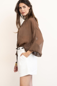 Aaiko |  Top with elastic waistband Cristy | brown | Picture 7