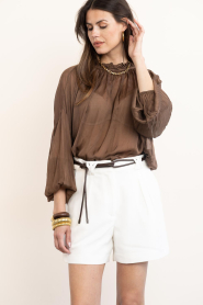 Aaiko |  Top with elastic waistband Cristy | brown | Picture 6