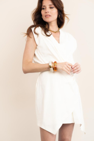 Aaiko |  Wrap mini-dress Leny | natural | Picture 2