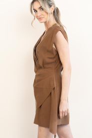 Aaiko |  Wrap mini-dress Leny | brown | Picture 7
