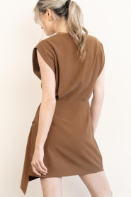 Aaiko |  Wrap mini-dress Leny | brown | Picture 8