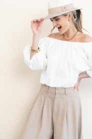 Aaiko |  Off-shoulder top Maddy | natural | Picture 5