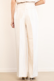 Aaiko |  Shiny wide leg trousers Hailey | natural | Picture 6