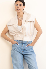 Aaiko |  Shiny waistcoat Lies | natural | Picture 2