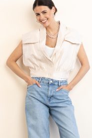 Aaiko |  Shiny waistcoat Lies | natural | Picture 5