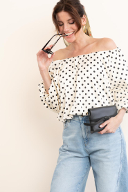Aaiko |  Off-shoulder top with polkadots Maddy | natural | Picture 6