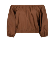 Aaiko |  Off-shoulder top Maddy | brown