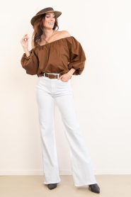 Aaiko |  Off-shoulder top Maddy | brown | Picture 3
