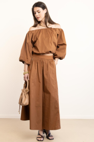 Aaiko |  Midi skirt Rixt | brown | Picture 2