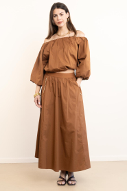 Aaiko |  Midi skirt Rixt | brown | Picture 3