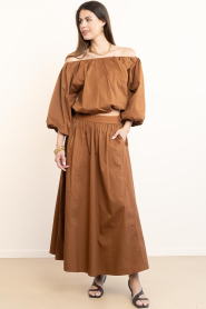 Aaiko |  Midi skirt Rixt | brown | Picture 5