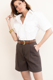 Copenhagen Muse |  Shorts with pleat details Tailor | brown | Picture 6