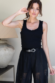 Copenhagen Muse |  Stretch top with ruffle details Siv | black | Picture 4