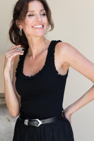 Copenhagen Muse |  Stretch top with ruffle details Siv | black | Picture 5