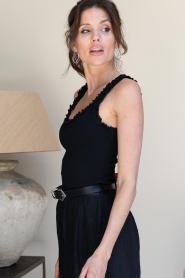 Copenhagen Muse |  Stretch top with ruffle details Siv | black | Picture 6