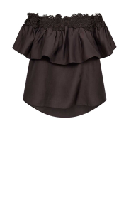 Copenhagen Muse |  Stretch top with lace details Molly | brown | Picture 1