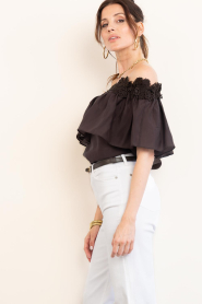 Copenhagen Muse |  Stretch top with lace details Molly | brown | Picture 7