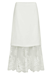 Copenhagen Muse |  Midi skirt with lace details Tenley | natural | Picture 1