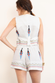 Aether Concept |  Embroidered linen skort | white | Picture 8