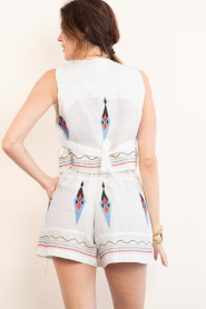 Aether Concept |  Embroidered linen waistcoat Eleni | white | Picture 9