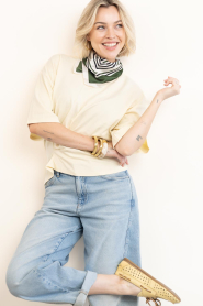Toral :  Leather openwork loafers Kimana | yellow - img2