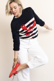 Toral :  Leather openwork loafers Kimana | red - img2