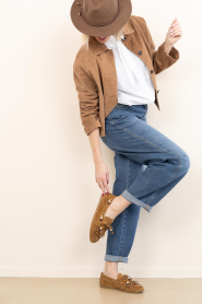 Toral :  Suede loafers with fringes Anahi | camel - img2