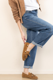 Toral :  Suede loafers with fringes Anahi | camel - img3