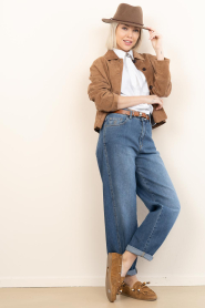 Toral :  Suede loafers with fringes Anahi | camel - img4