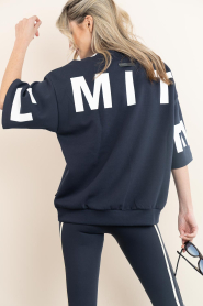 Haute L'Amitié |  Oversized sweater met logo Maxi | dark blue | Picture 9