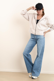 Haute L'Amitié |  Cardigan with logo Maxi | beige | Picture 3