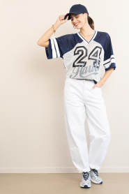 Haute L'Amitié :  Mesh baseball top Drift | dark blue - img3
