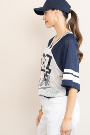 Haute L'Amitié :  Mesh baseball top Drift | dark blue - img6