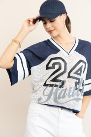 Haute L'Amitié :  Mesh baseball top Drift | dark blue - img10