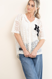 Haute L'Amitié :  Lace baseball blouse Court | natural - img2