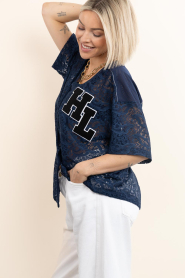 Haute L'Amitié :  Lace baseball blouse Court | dark blue - img6